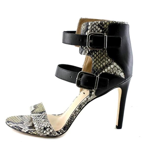 VIA SPIGA Roccia Python Cuff Stilettos Sz 9.5  Sexy Clubwear Party Evening - Picture 1 of 11